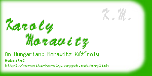 karoly moravitz business card